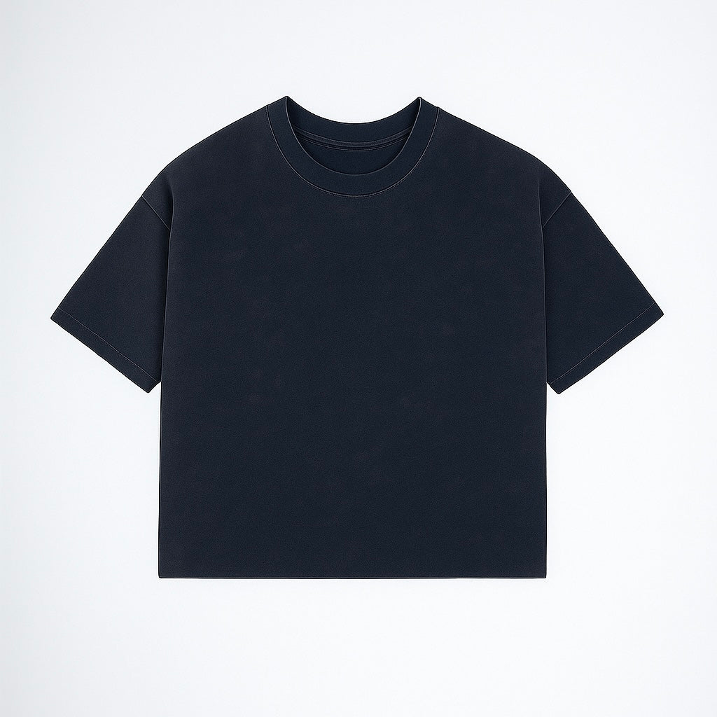 Blank Storm Fade Boxy Tee – Grey Acid-Wash