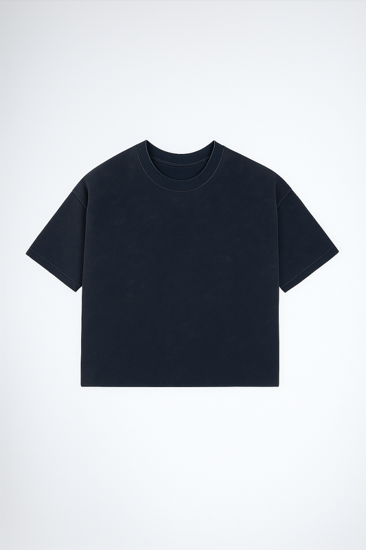 Blank Storm Fade Boxy Tee – Grey Acid-Wash