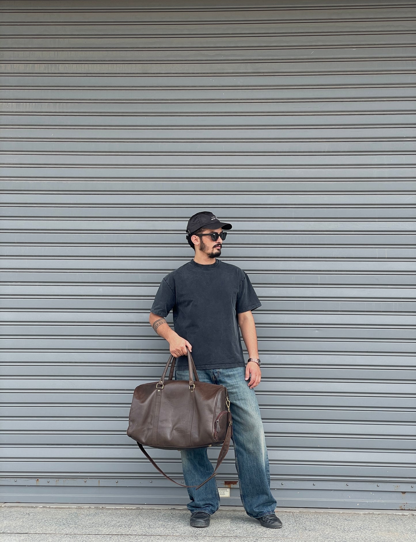 Blank Storm Fade Boxy Tee – Grey Acid-Wash